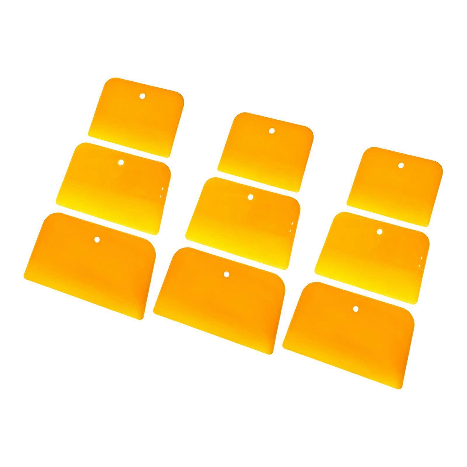 9Piece Automotive Body Adhesive Scrapers Plastic Scrapers 4/5/6Inch Set for Putty Application Surfaces Smoothing Multicolor