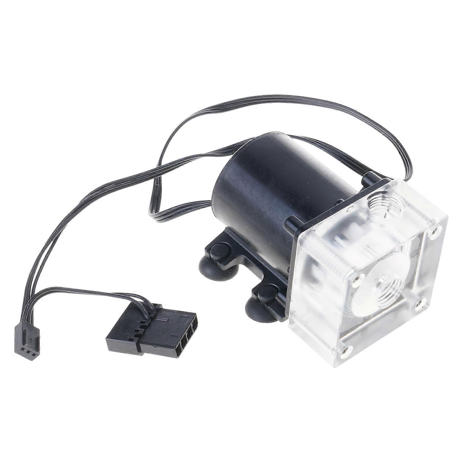 12V G1/4 Thread Flow 500L/h Low Noise Pump Computer Cooling Water Pump for CPU PC Computer Cooling System Multicolor