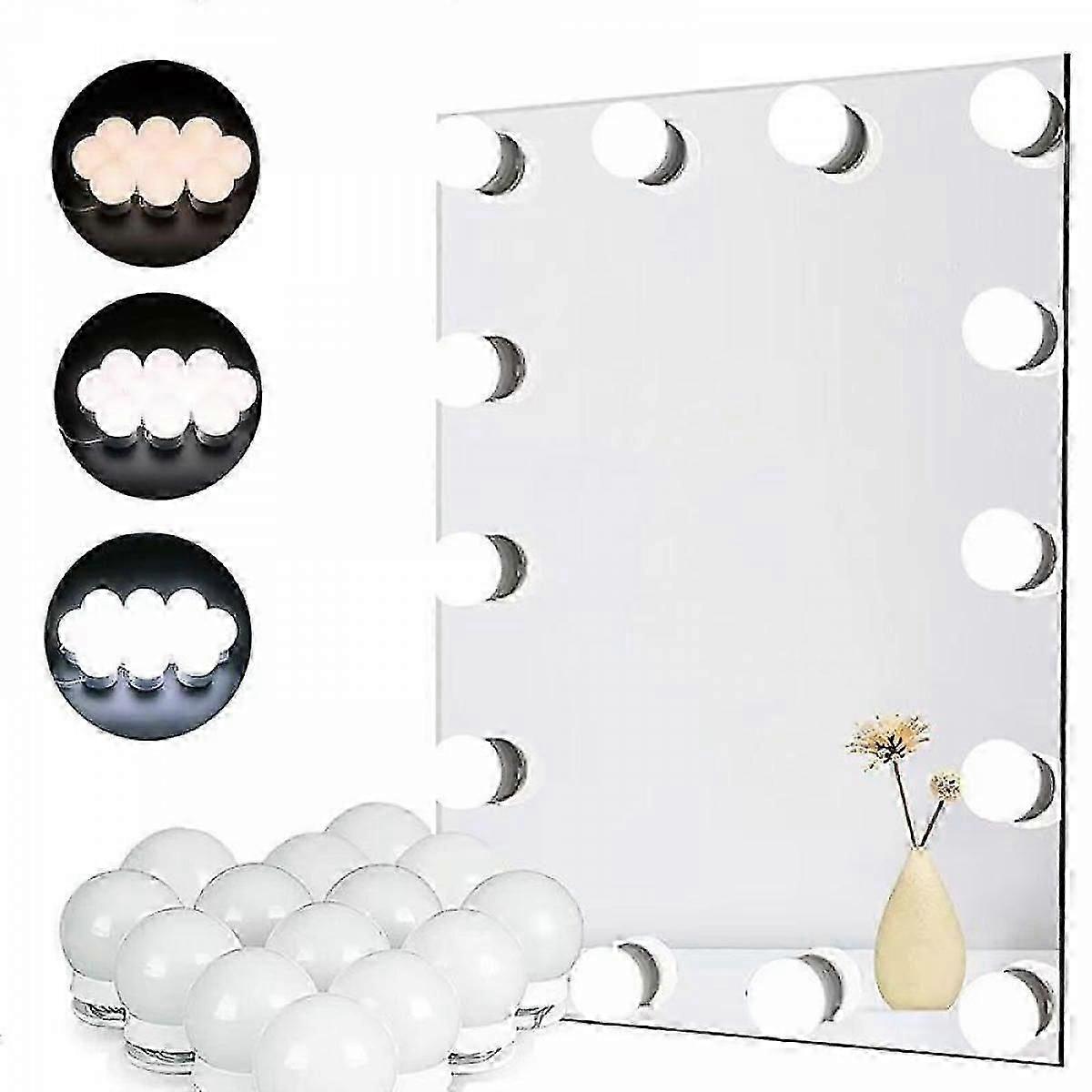Mirror Vanity Lights, Hollywood Vanity Mirror Led Light Bulbs Dresser Table Light Bulb String (Lamp only, No mirror)