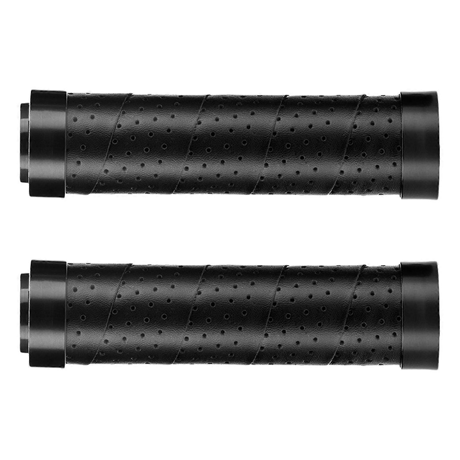 Komfortable rutschfeste Fahrräder Lenkergriffe rutschfeste Fahrradlenkerhülse Bilaterale Schlösser Fahrräder Lenkergriffe Stanzen schwarz