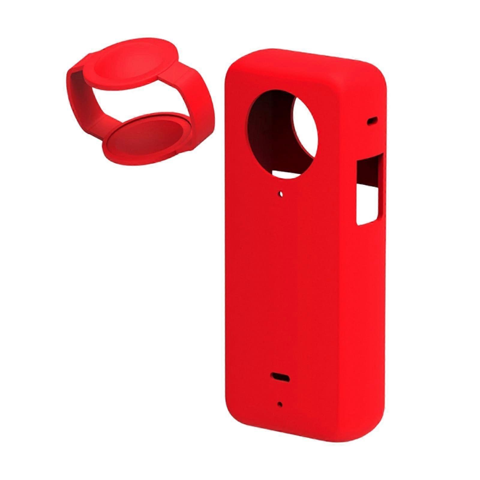 Lens Cover Case For Action Cameras Red Protective Lens Cover Compatible With Action Cameras