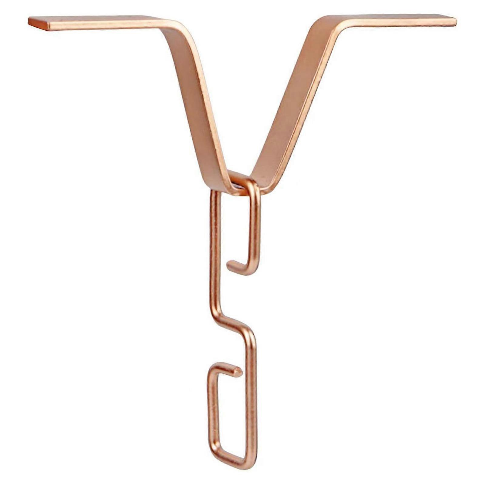 Metal V Shape Rain Chain Adapter for Outdoor Gutter Downspout Connection and Storms Resistant Water Flows Management  Gold