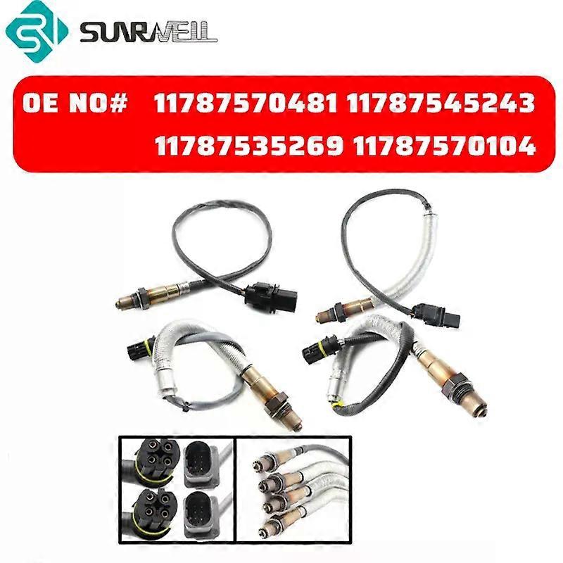 Apply Up+Downstream O2 Oxygen Sensor 4Pcs 11787570481 11787545243 11787535269 11787570104 For BMW 1 3 120I 320I E90 X1 E84