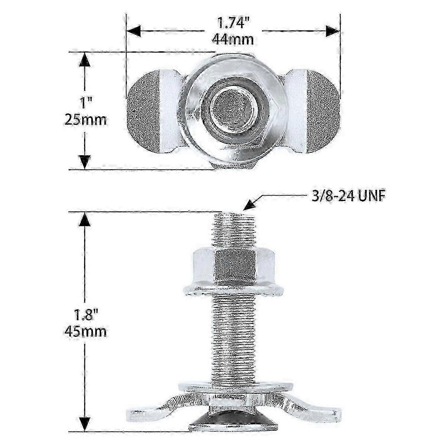 L Track Threaded Stud Fitting for Tie Down Lug Double Stud