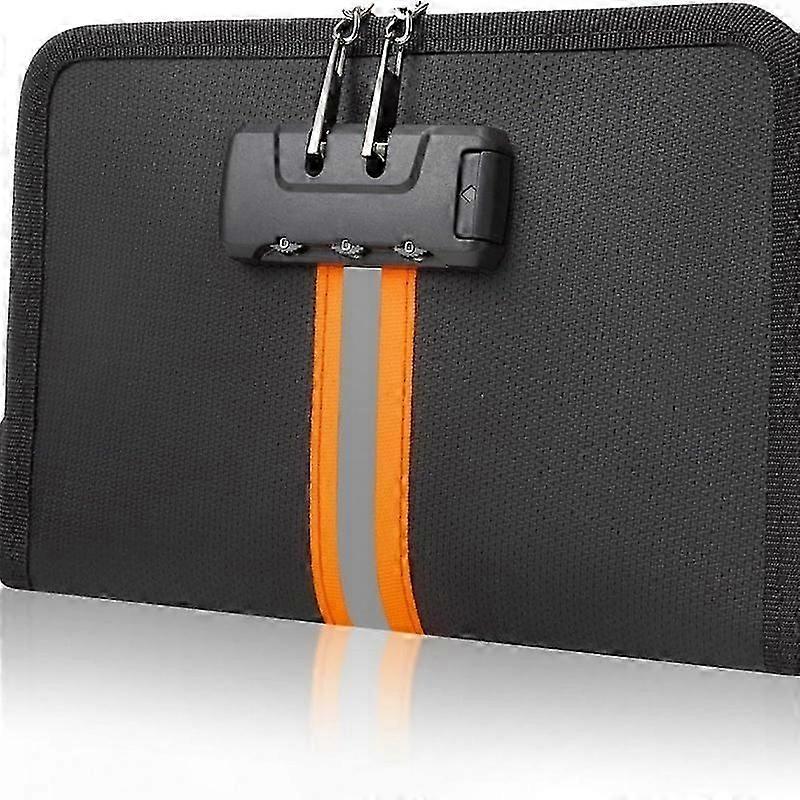 Fireproof Security Bag with Zipper and Lock for Documents and Valuables