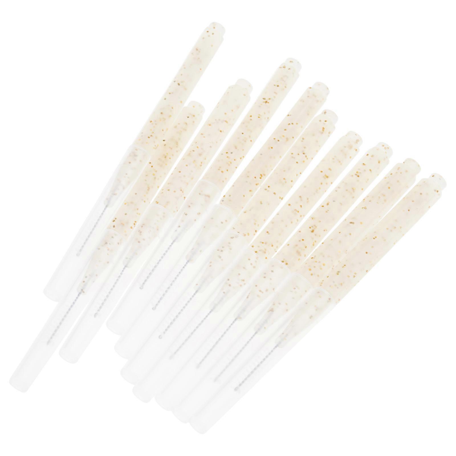 10 Pieces Portable Eyebrow Brushes With Caps Compact Eyebrow Grooming For Brow Lamination And Eyelash Extensions  Yellow