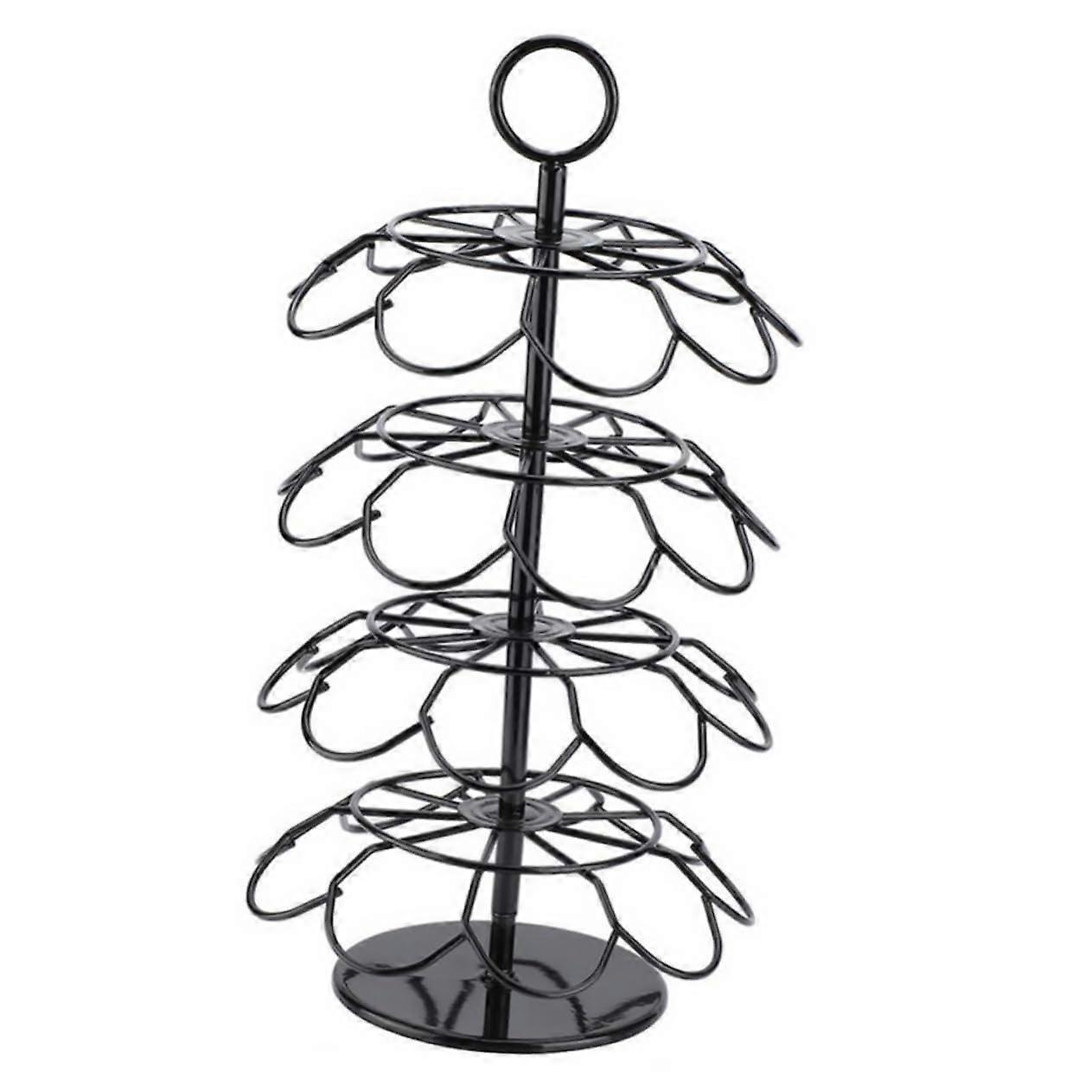 Coffee Pod Holder Rack with Rotating Layers for Easy Capsule Access in Home Kitchen or Office