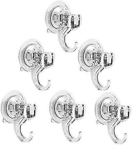 Quntis Suction Hooks 4 Packs Powerful Push And Lock Vacuum Multi-purpose Suction Hanger Strong Absorption Suction Cup Holds Up To 3kg Transparent Desi