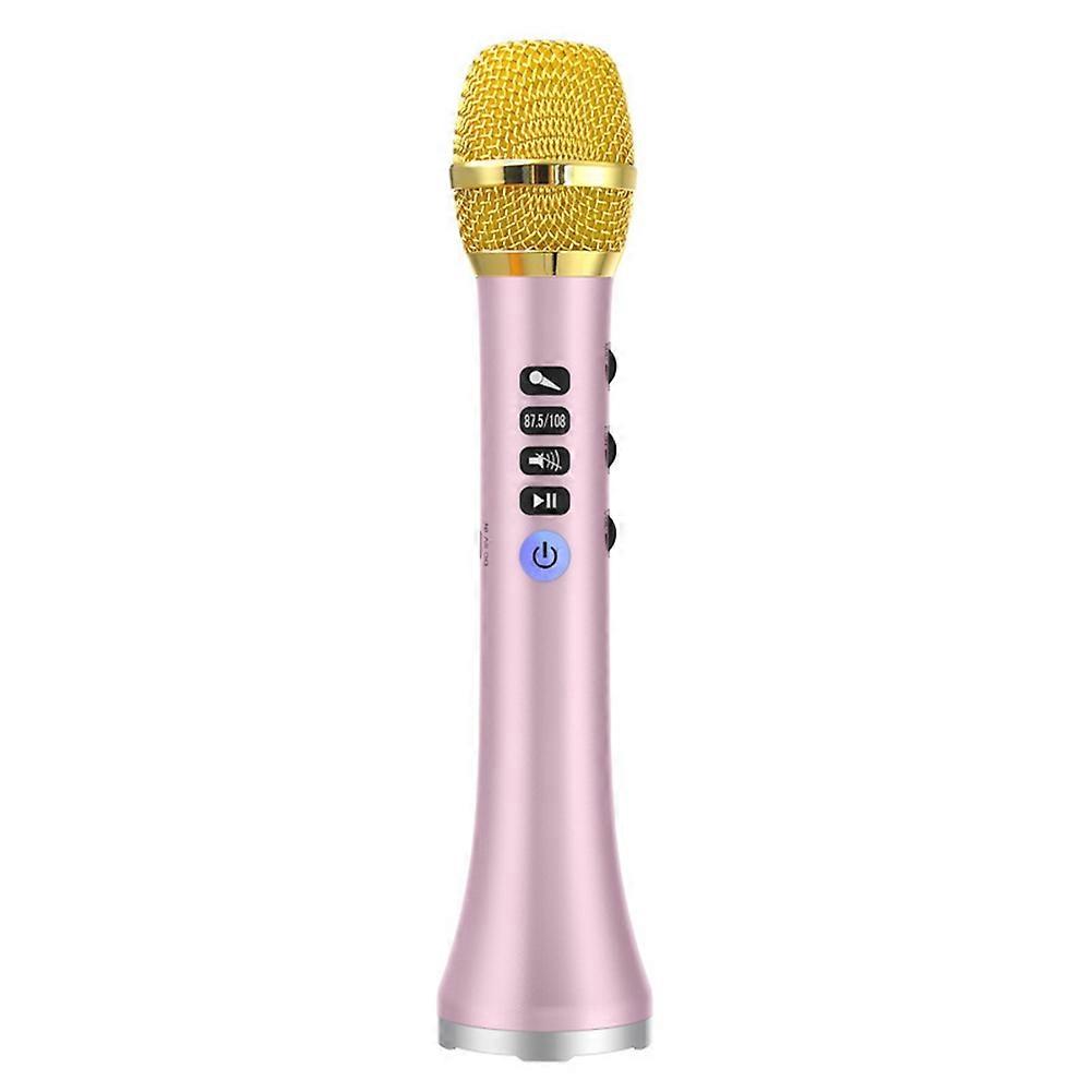 L-698DSP 20W Bluetooth Microphone with Wireless Speaker for Enhanced Sound Quality Rose Gold