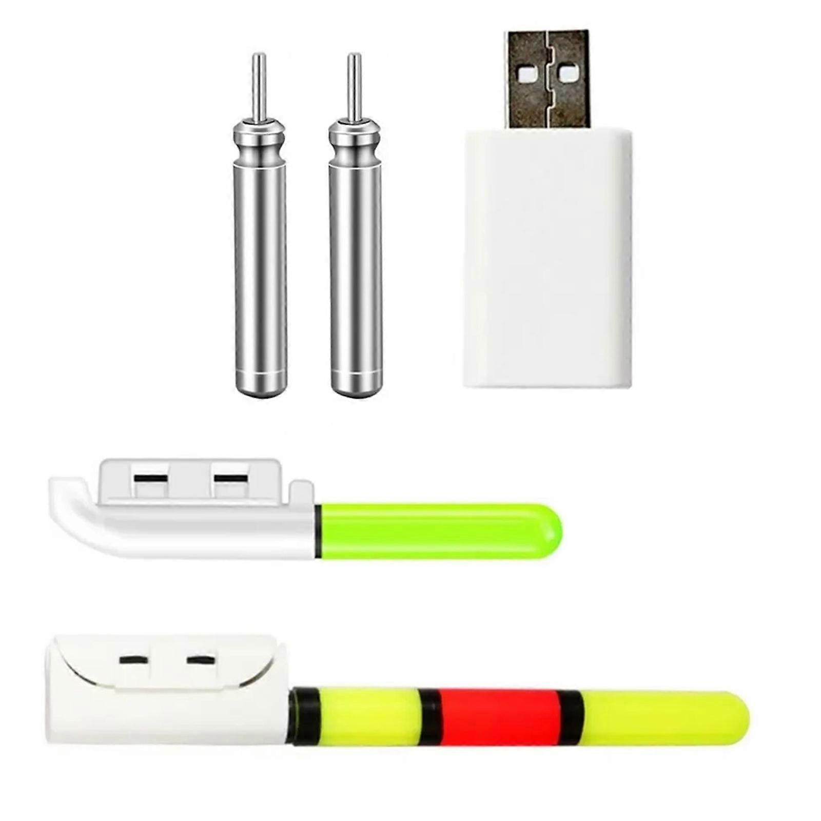 Fishing Glow Sticks Rod Tip Glow Tube Fishing Tackle Tool LED Night Fishing Poles with Rechargeable Battery Glow Lamp  C 