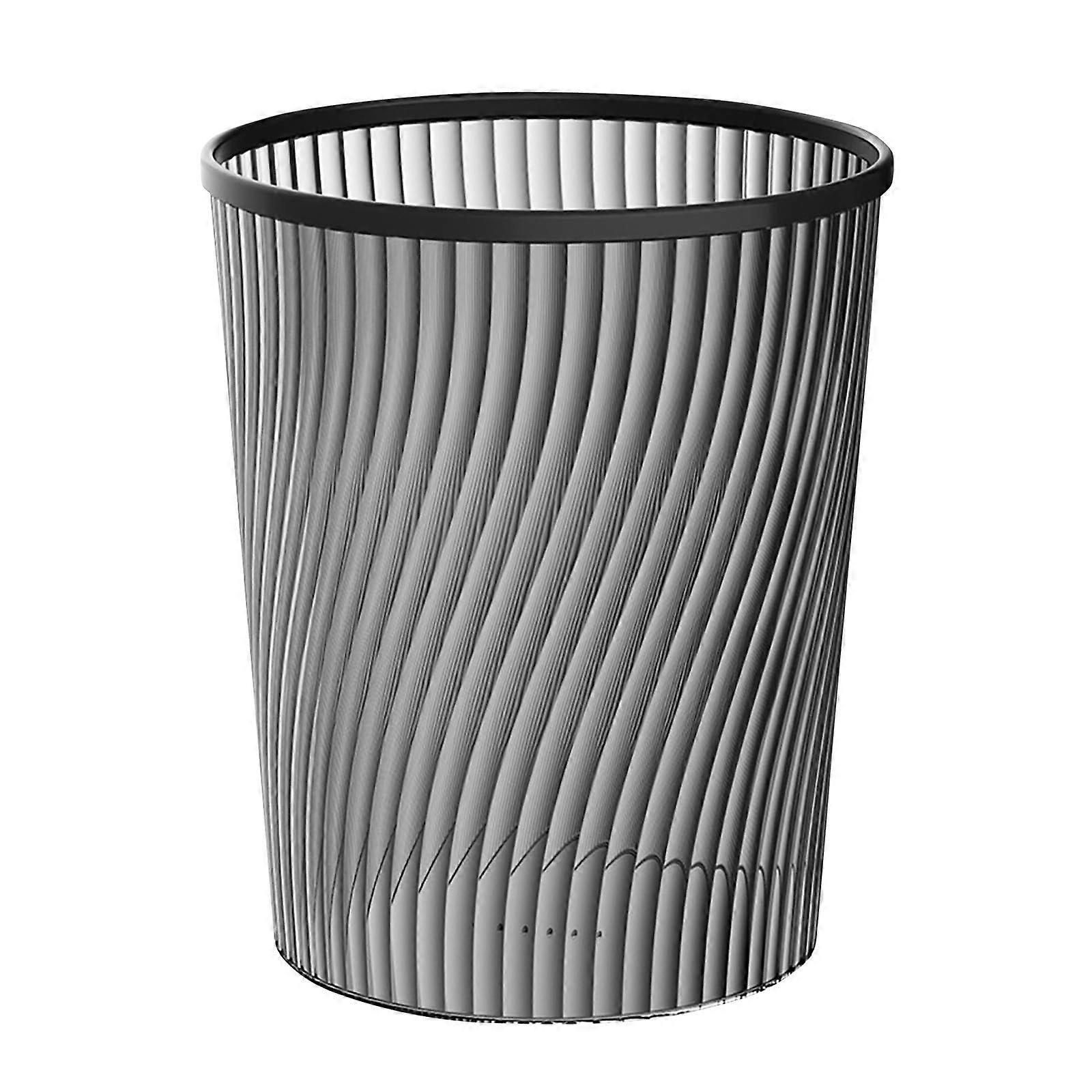 Modern Textured Trash Can with Reinforced Base for Bathroom, Kitchen & Office  Odor Resistant Translucent Bin (C Purple)