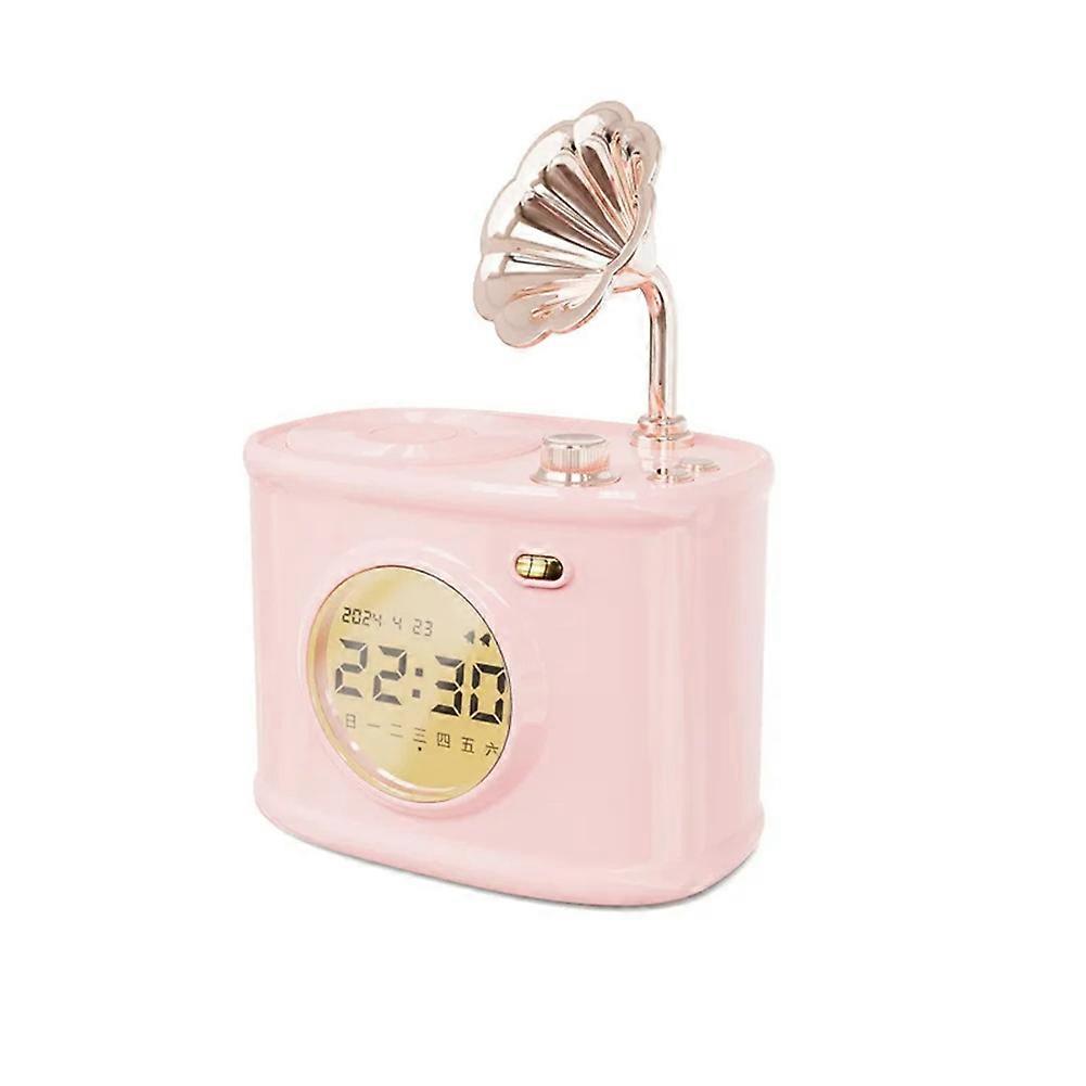 Bluetooth Speaker Retro Clock Alarm Clock Calendar B
