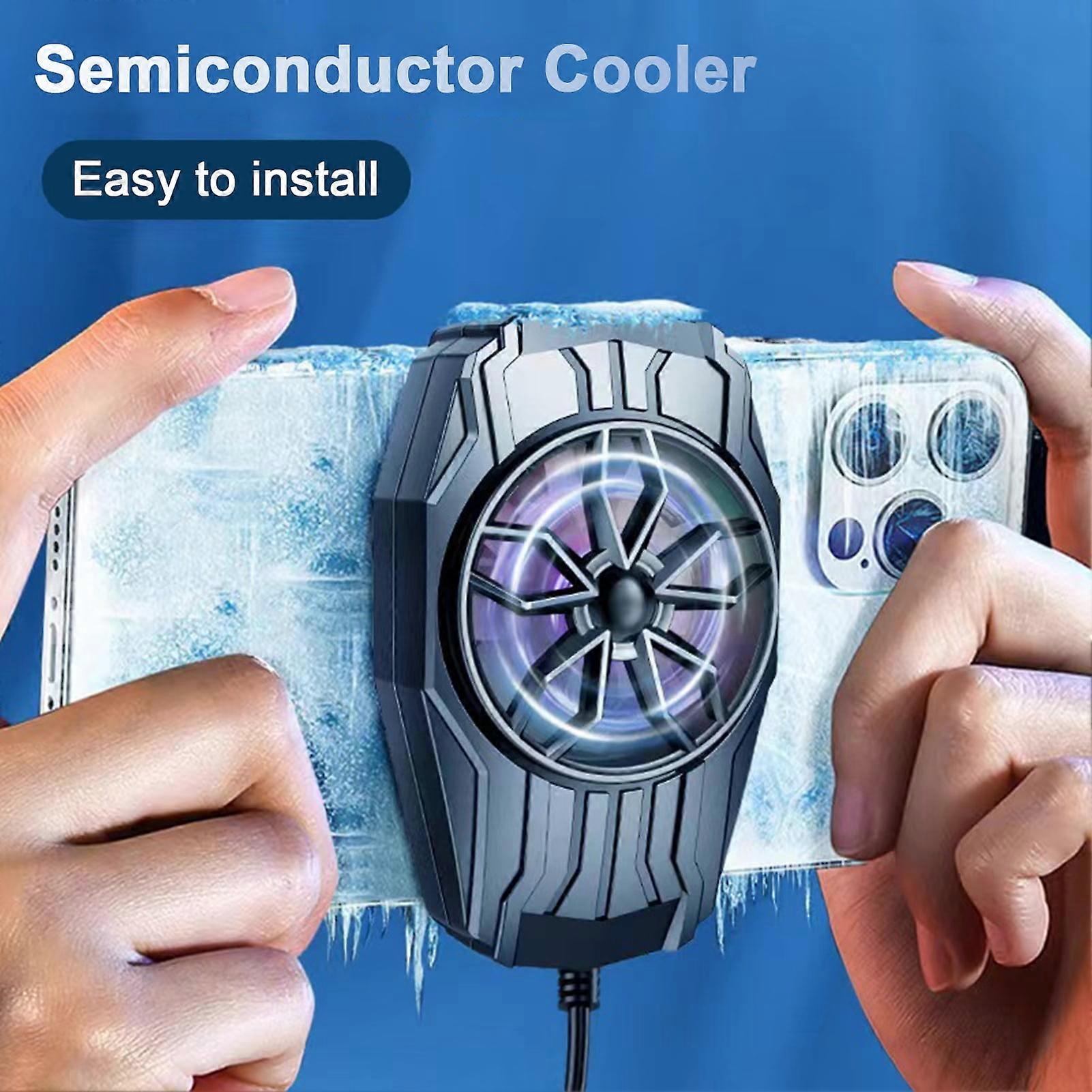 SUSUchens Universal Mobile Phone Cooler Fan Ultra-quiet Low Noise Simple Installation Cellphone Semiconductor Radiator Style A