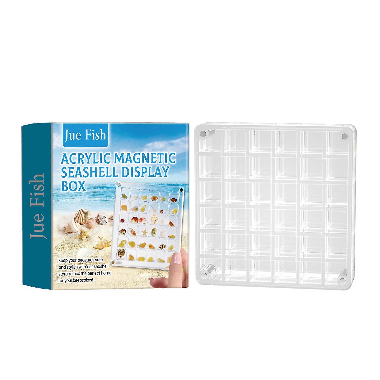 Jue Fish Acrylic Magnetic Shell Display Box Display Decorative Shells Multi-Functional Transparent Box
