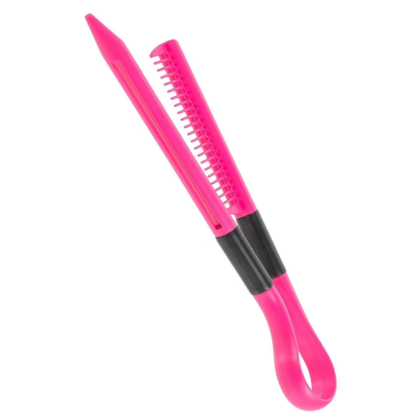 Hairdressing Straightener Comb for Salon with Foldable V Shaped Design