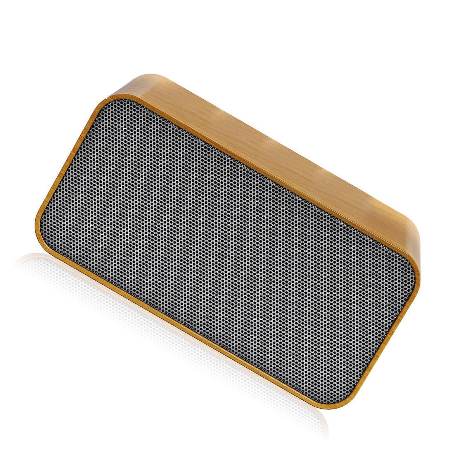 Portable Bluetooth-compatible Subwoofer Wireless Charging Dock Base Loudspeaker BLE5.0 Inteligent Chip No Delay  Wood grain yellow