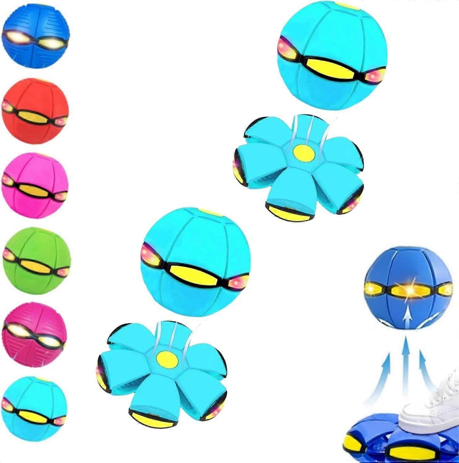 Superior 2pcs Magic Metaball, Children's Bouncing Ball, Magic Flying Saucer, Bouncy Ball, Parent-Child Interaction, Dual Form Freely Switchable, with 