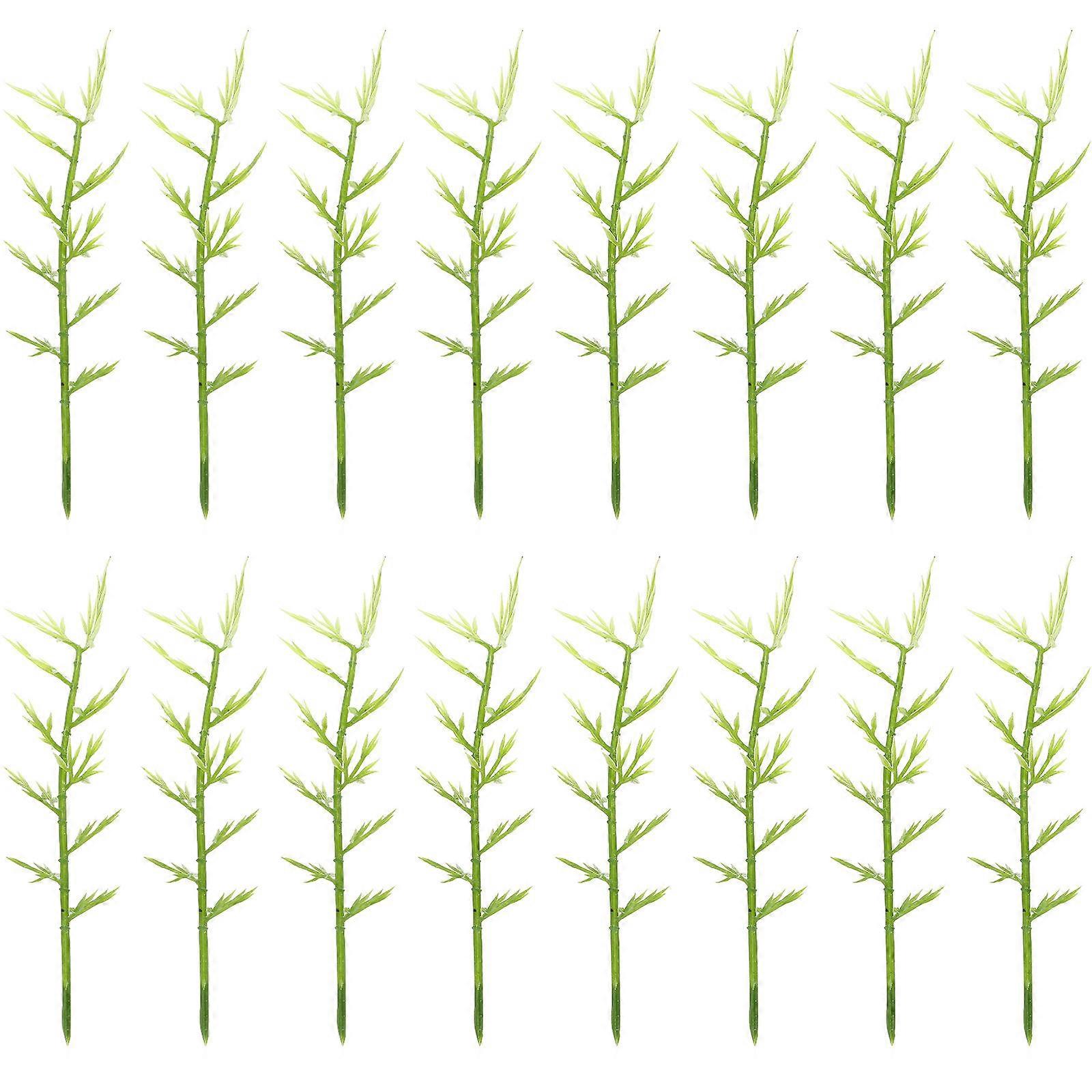 100Pcs Miniature Scene Trees Bamboo Model for Decor Green Plastic Material