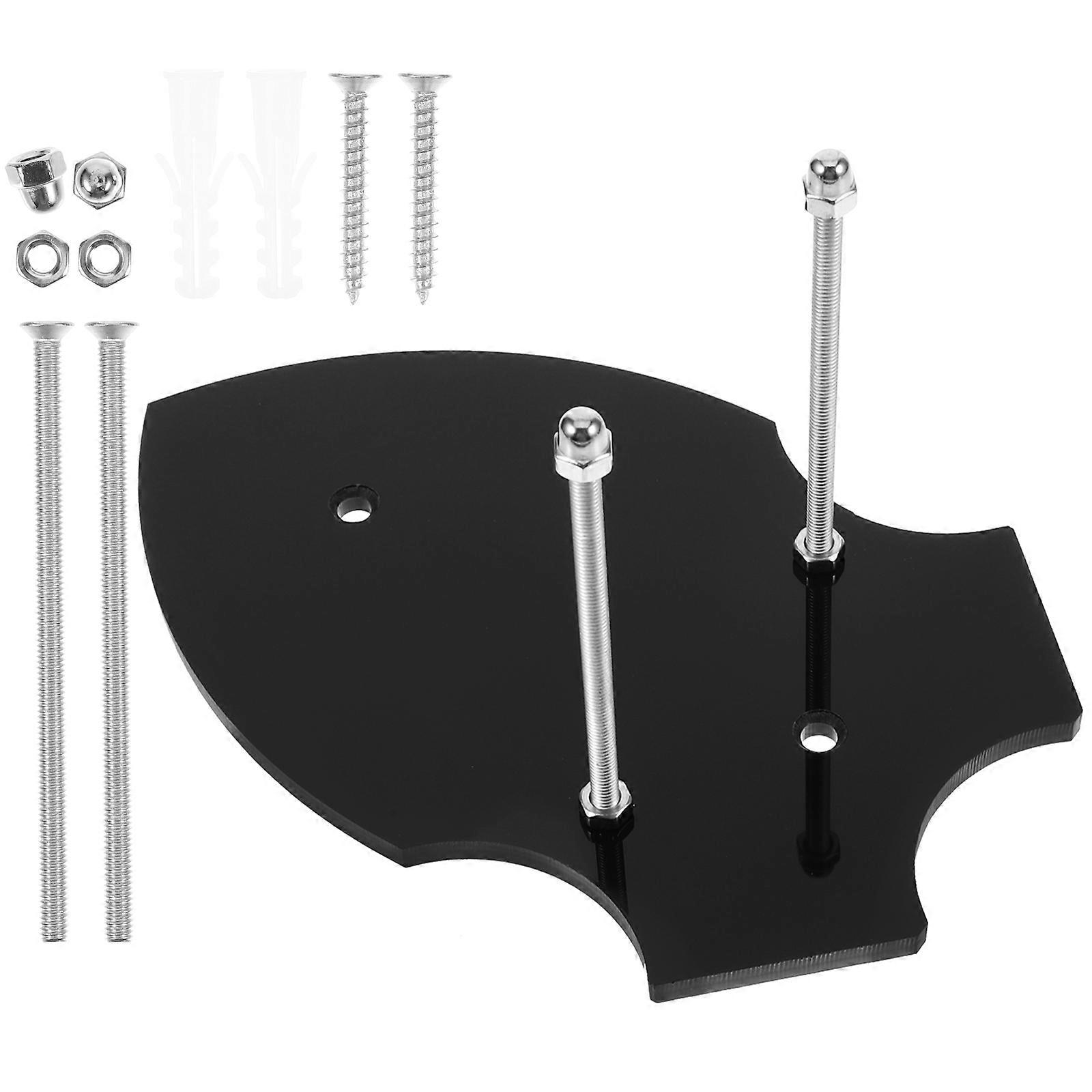 Skateboard Wall Mount Acrylic Holder for Secure Display 2Pcs Black