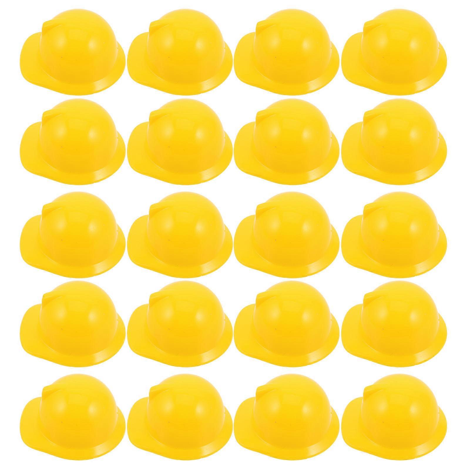 Tiny Plastic Miniature Construction Hat Construction Themed Events Adorable Size 25Pcs
