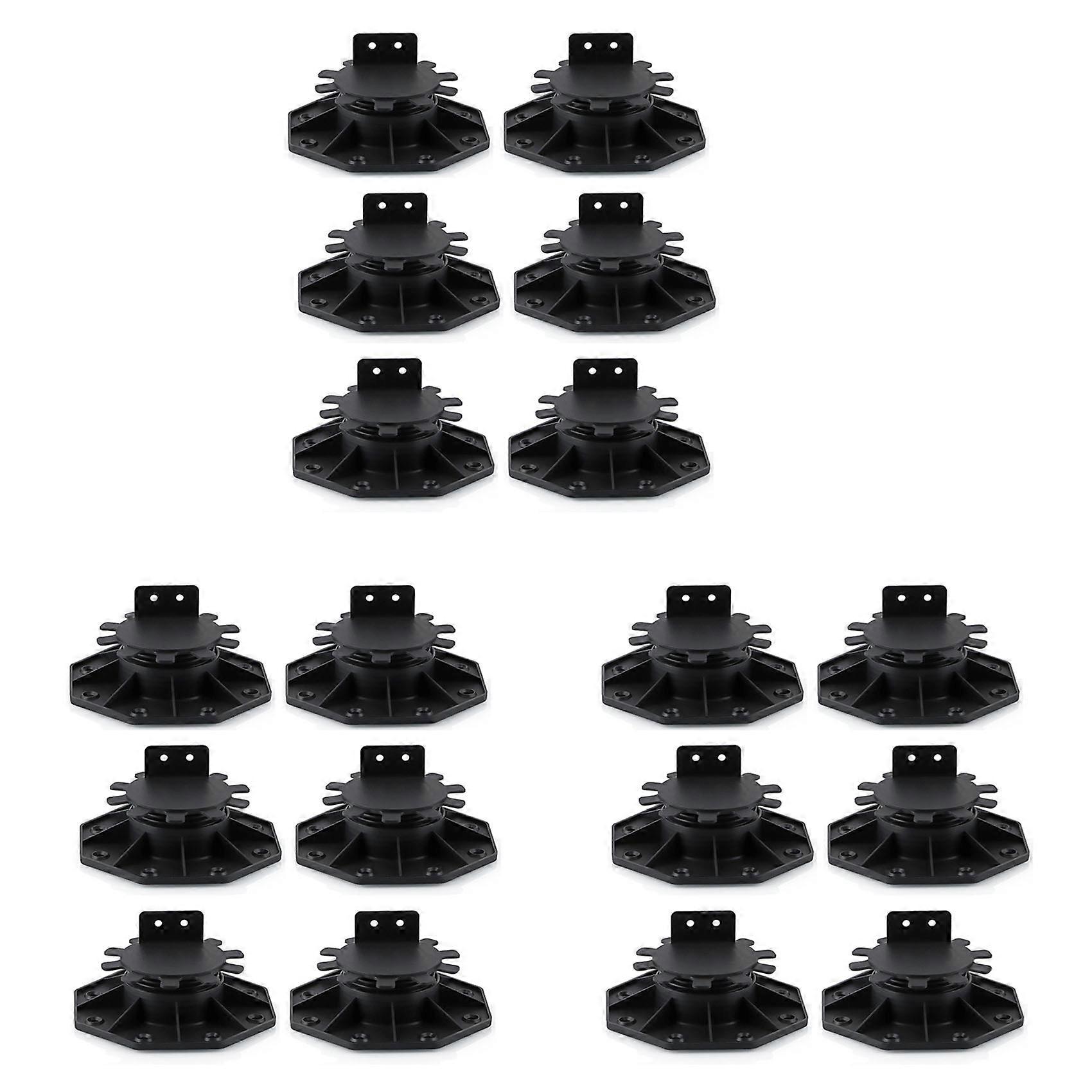 18 Pcs Joist Support Pedestals, Adjustable Decking & Flooring Support Pedestal for Deck, Timber Base
