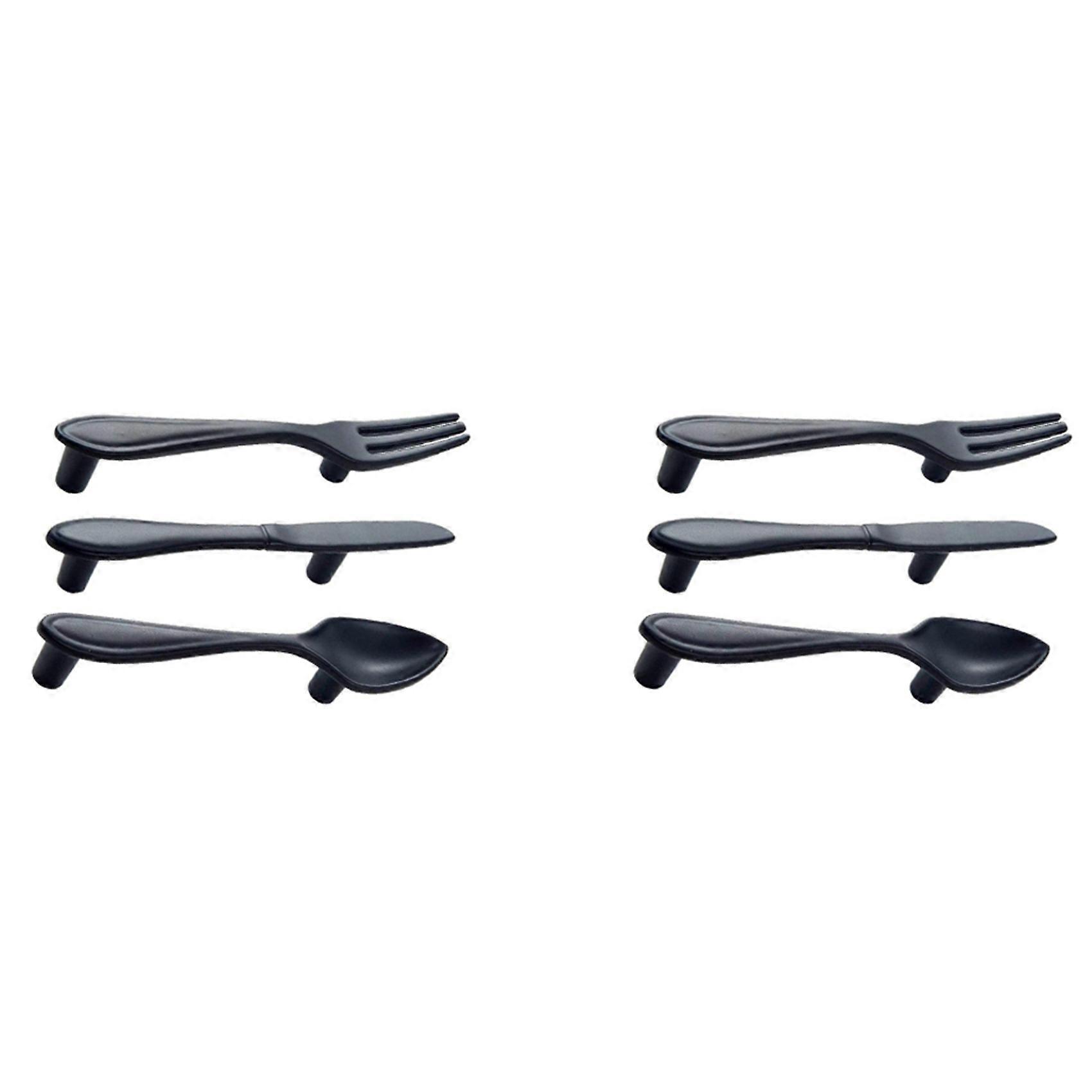 Door Handle 6-Handle Kitchen Handle - Black