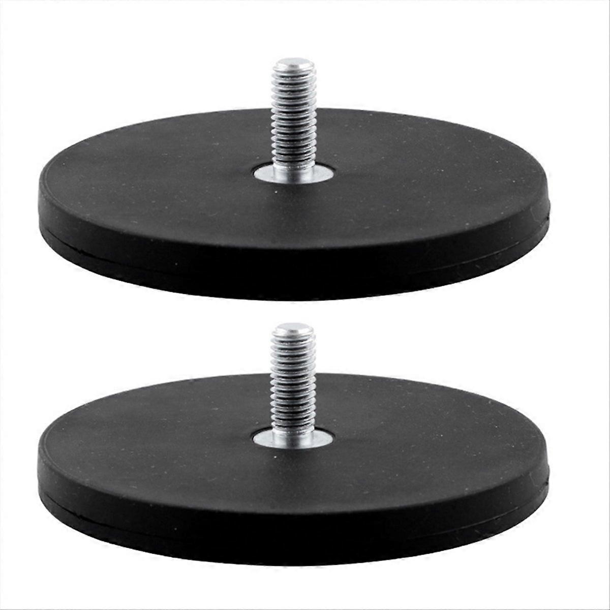 2Pcs Strong Magnetic Magnet Round Coated Base M5 Mount