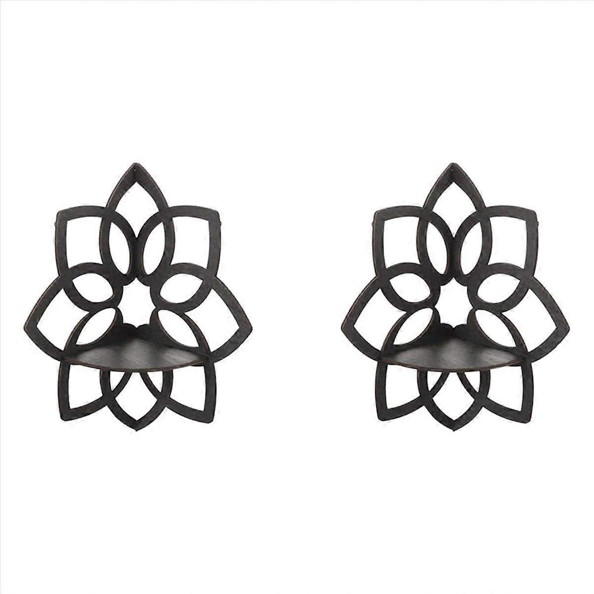 Hölzerne Blumen Wand Eckregale Schwebende Regale Display Regal