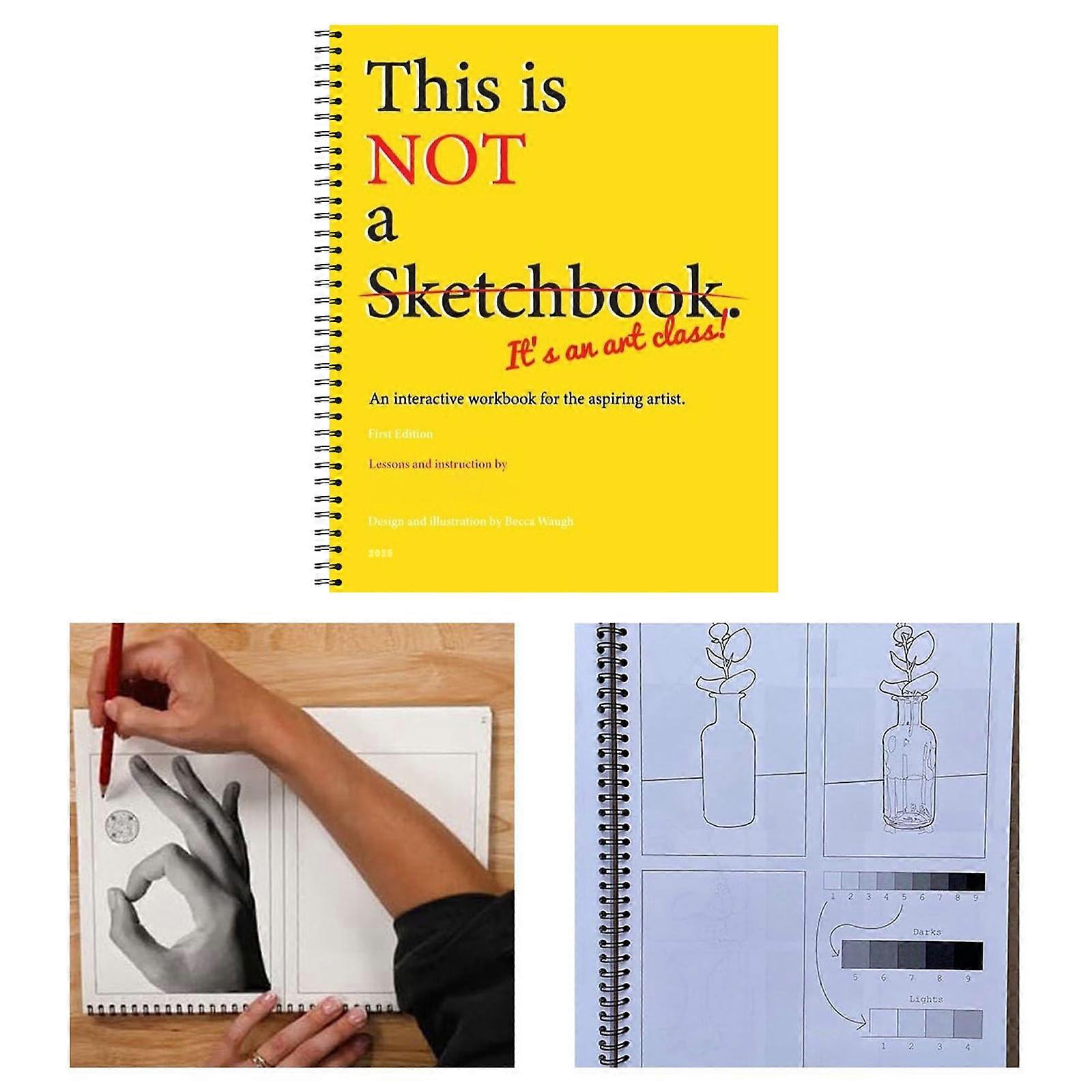 1-2X This Is Not A Sketchbook, It'S An Art Class,How To Draw Book, Easy Practice