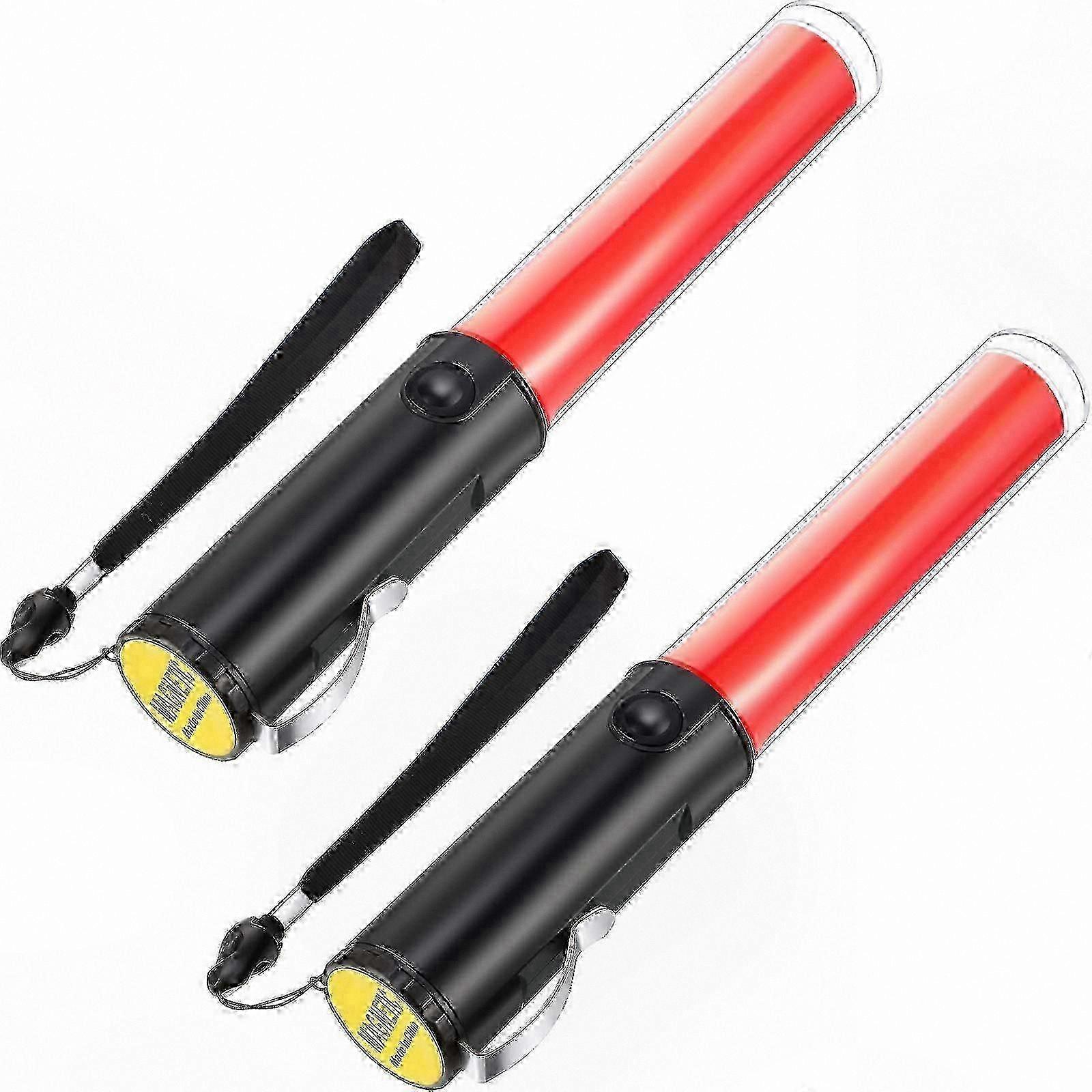 2-Pack Portable LED Light Wands, 11" Battery-Powered Signal Tools for Various Applications
