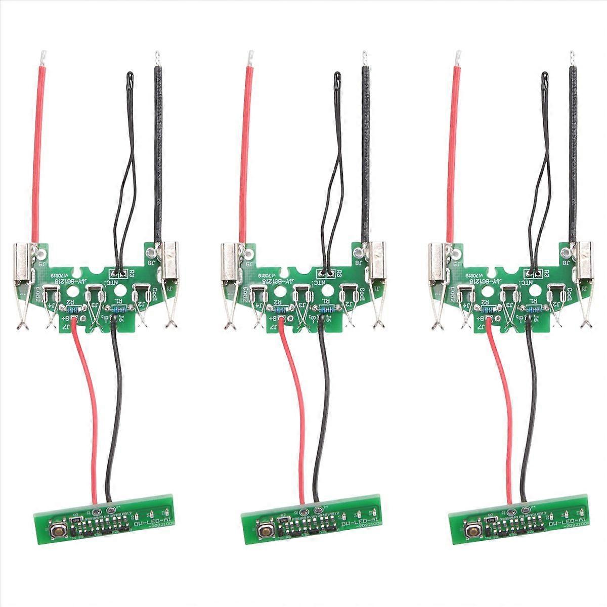 3Pcs Lithium-Ion Battery PCB Charging Circuit Board for 18V