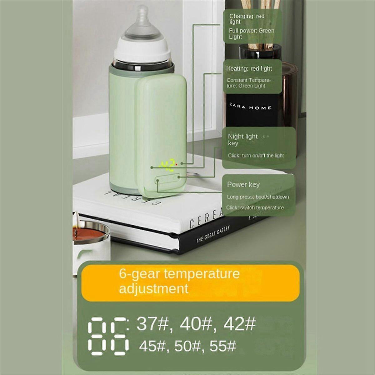 Bottle Heating Jacket 6Levels Adjustment Temperature Display Night Light Lighting Portable   Bott