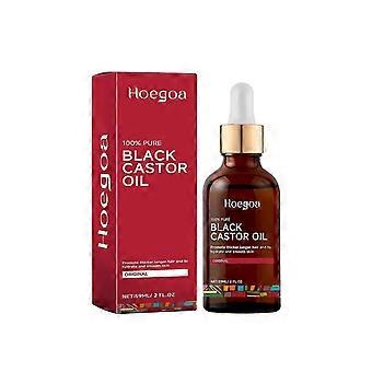 Olio di ricino nero puro per la crescita dei capelli - Olio essenziale idratante, riparatore e anti-diradamento