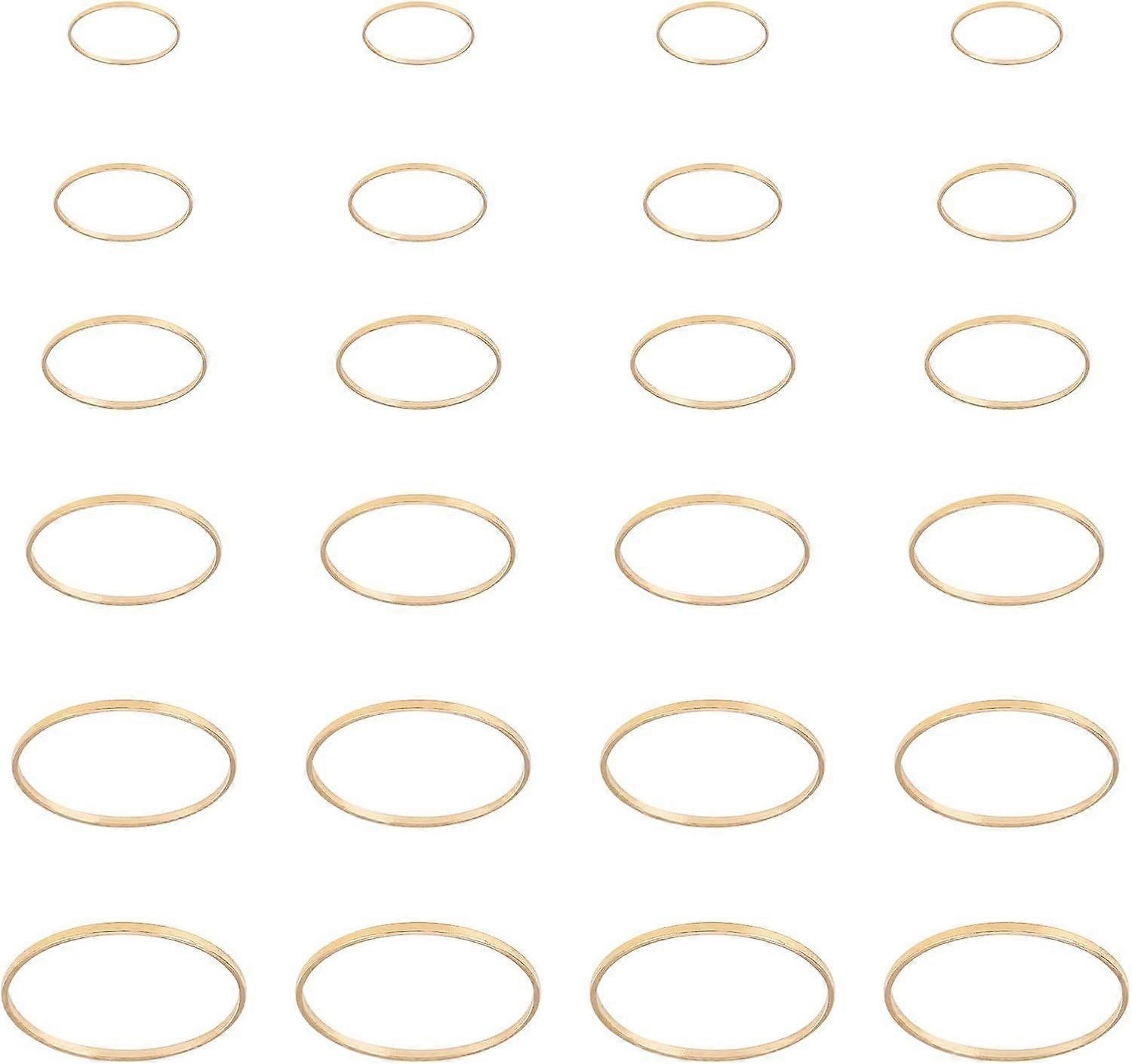600pcs 6 Sizes Round Brass Linking Rings Bezel Charm Loops Linking Rings Circle Shape Frame Jewelry Findings for Jewelry Craft Making