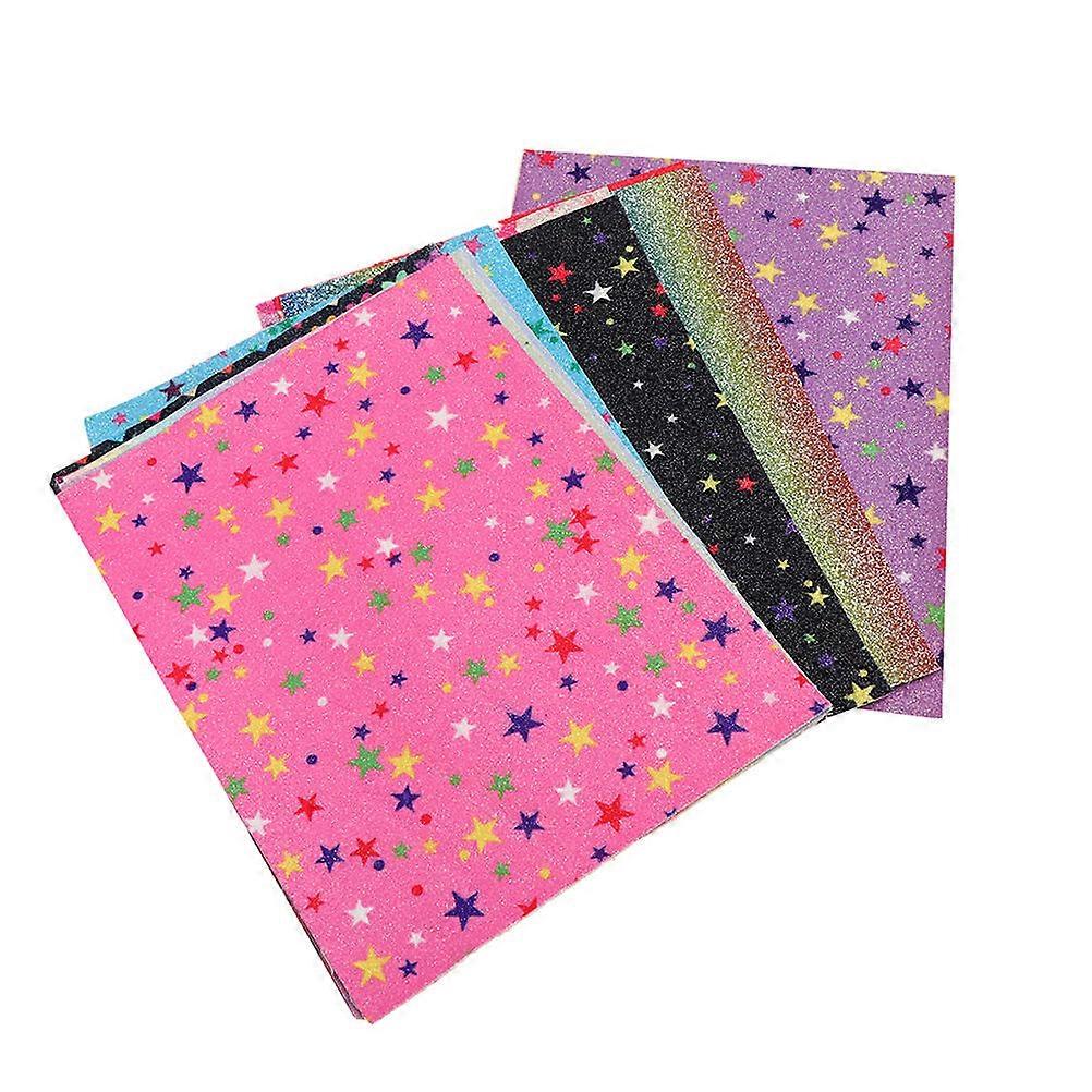 Glitter Fabric for DIY Decoration 6Pcs Assorted Color