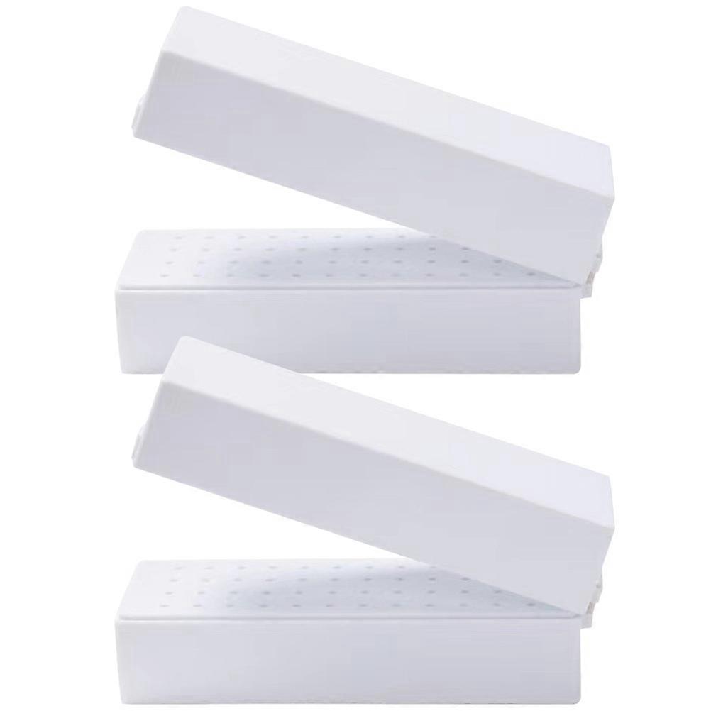 Nail Drill Bits Storage Container for Nails 30-Slot Bit Holder 8Pcs Set