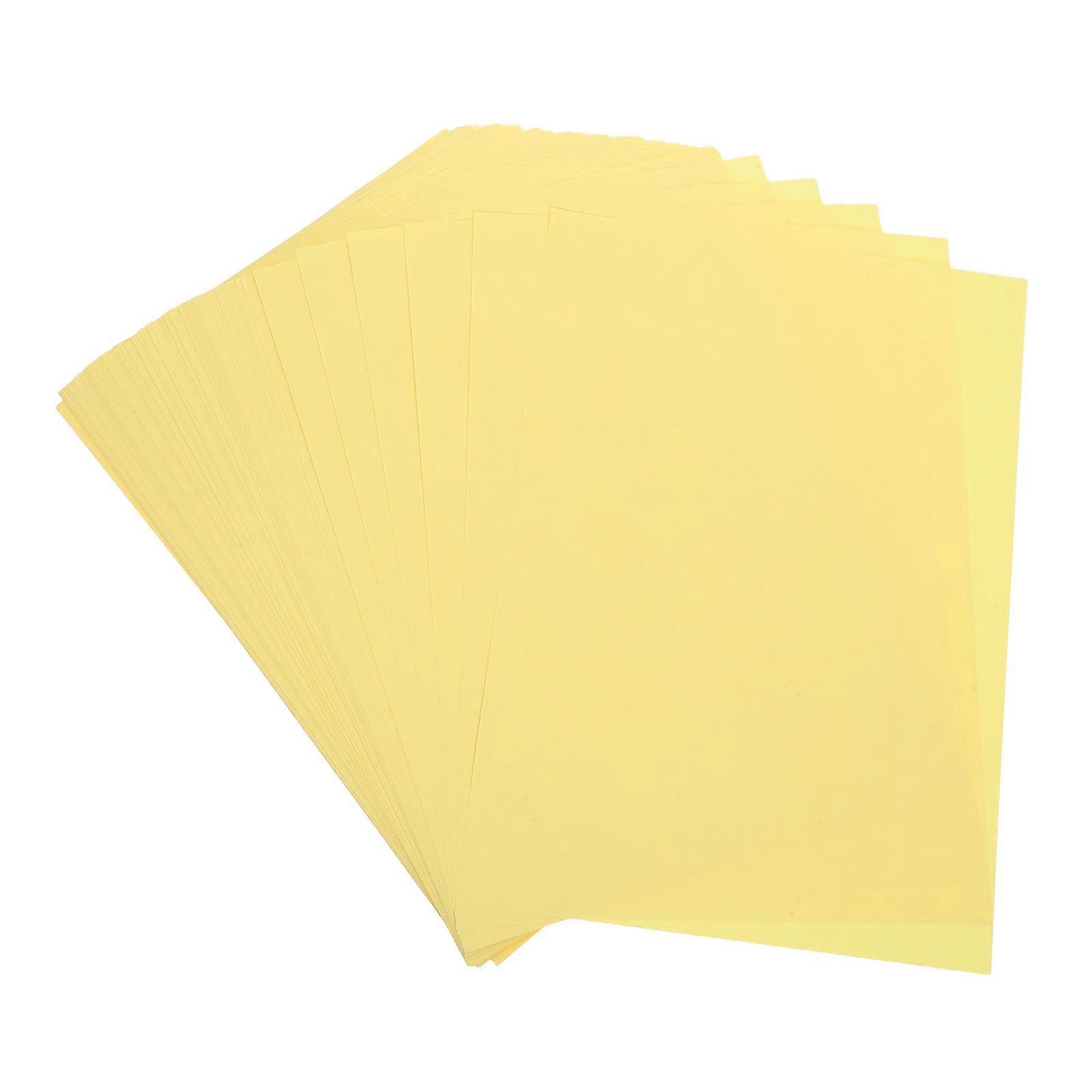 200Pcs Light Yellow Copy Paper for Office Use Smooth Reliable Sheets