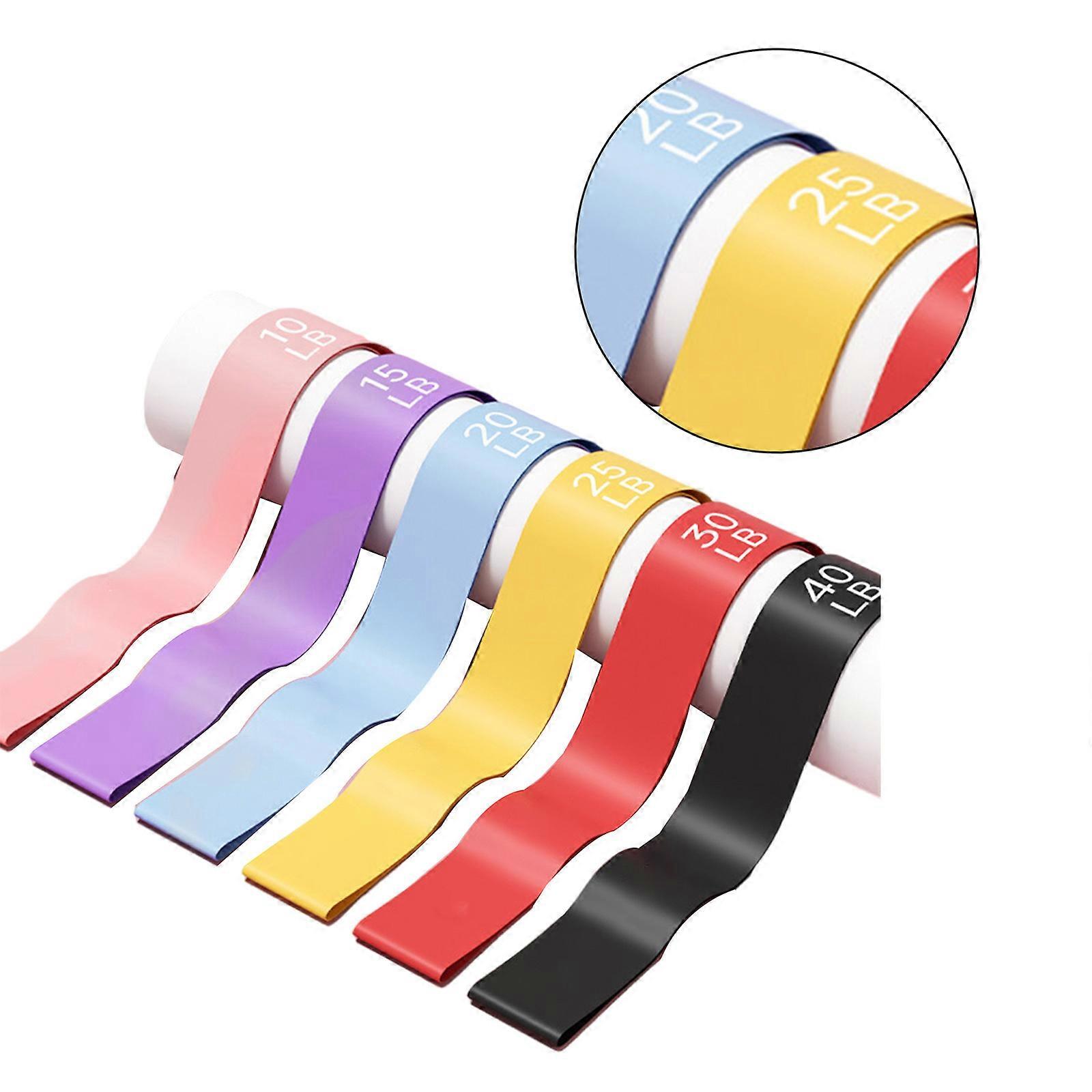 3/6Pcs Latex Resistance Bands Strength Workout Bands Exercise Stretch Band for Fitness, Strength Training, Stretching Multicolor