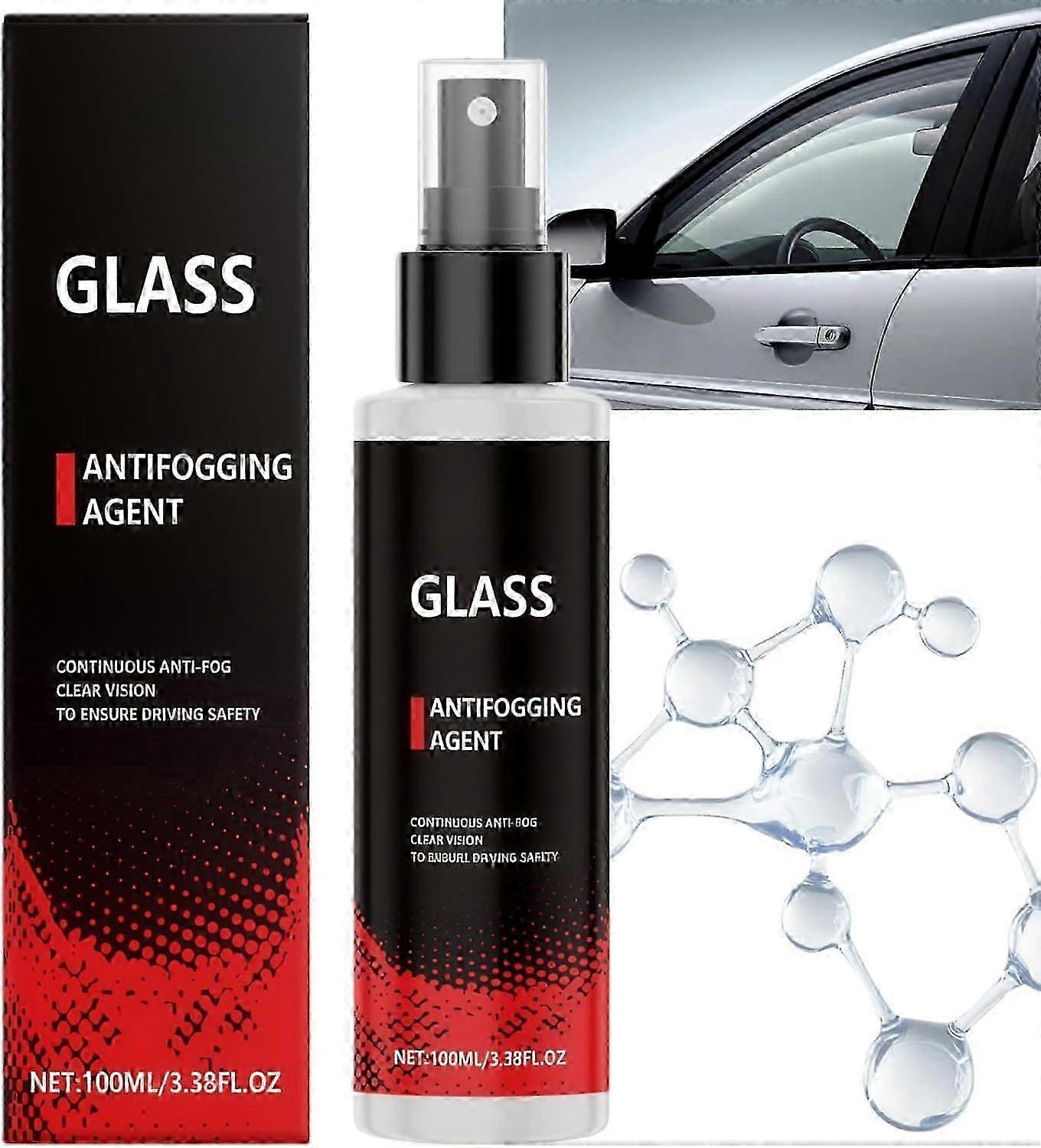 100ml Anti-Fog Spray for Car Windscreen & Glass, Car Window Cleaner Spray, Water Repellent Coating for Windshield, Achieve Clear Vision, Enhance Drivi