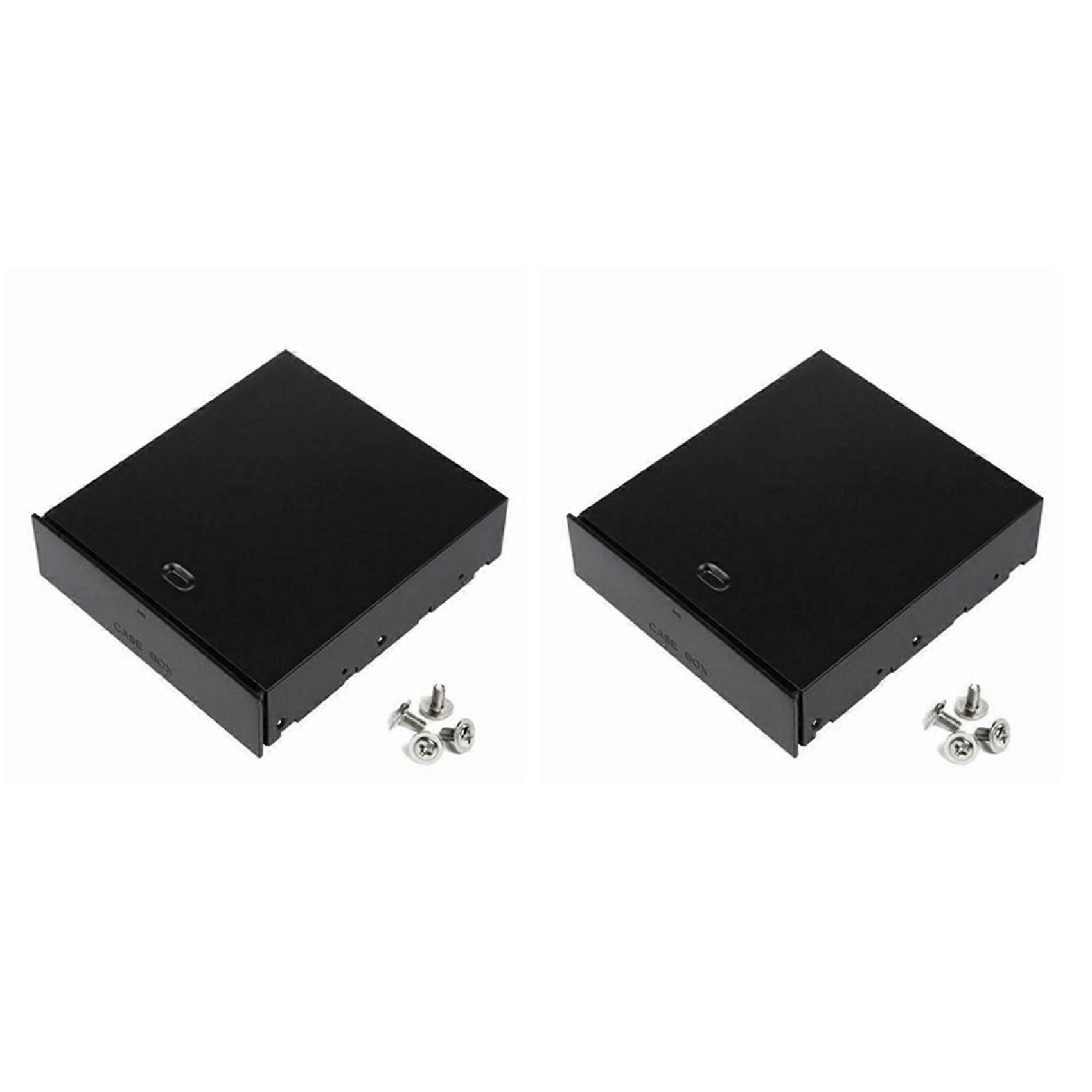 2X Desktop Storage Box Organizer Drawer Optical Drives 5.25Inch Front Panel Storage Holders & Racks