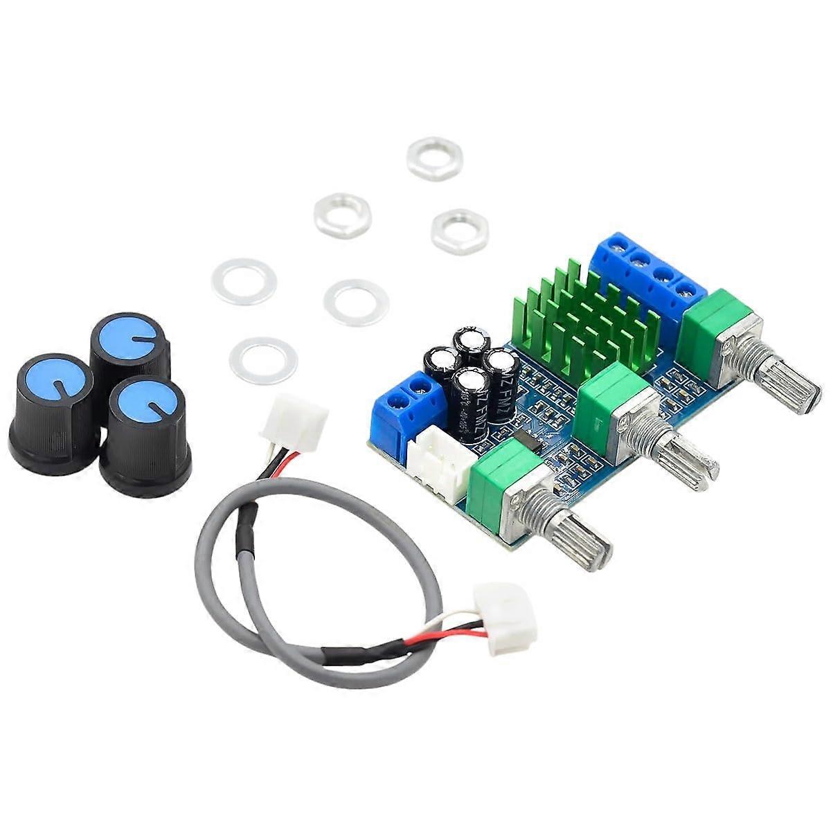 Dual Channel TPA3116D2 Digital Amplifier Board 12V24V 2x80W  Low Adjustable Stereo Module