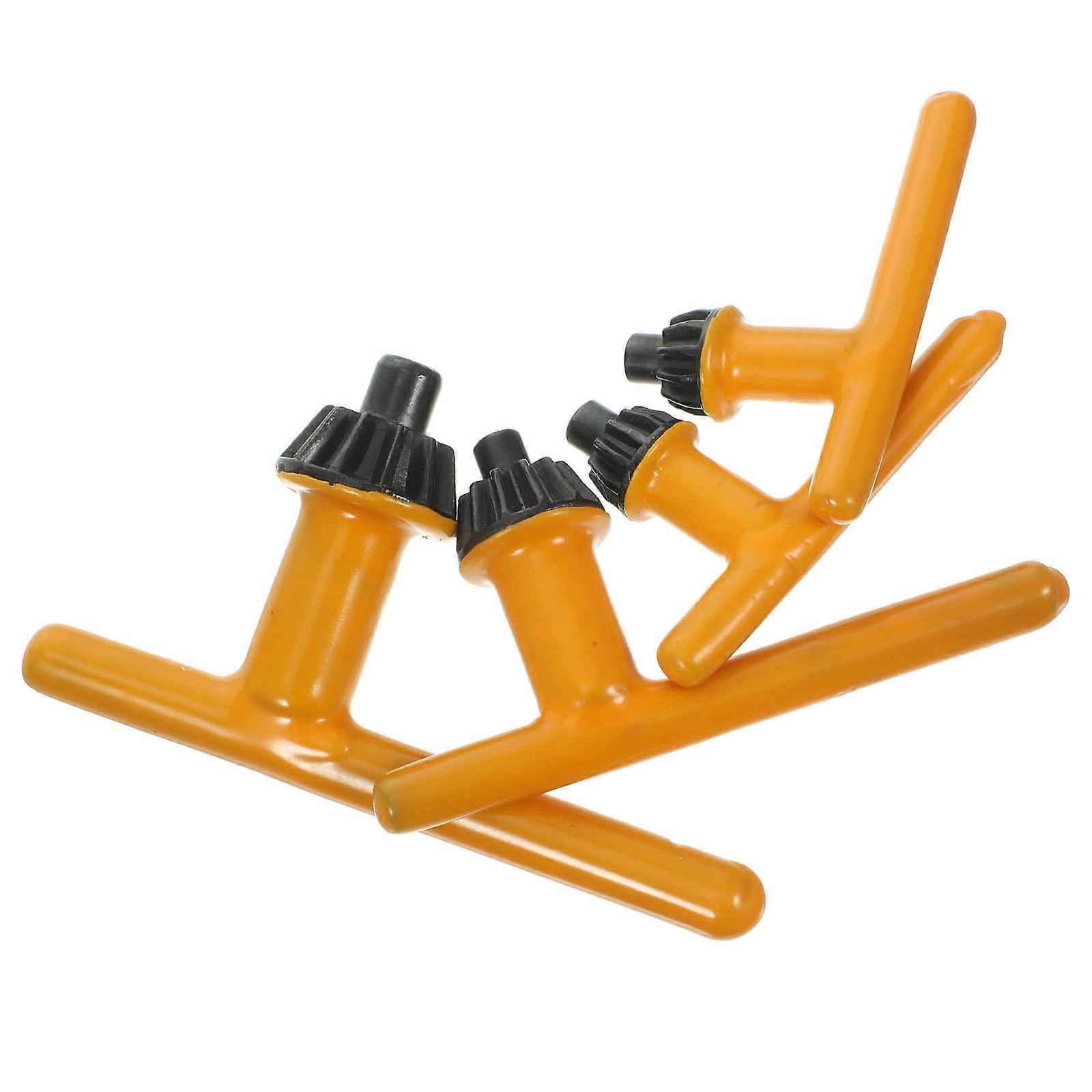 4pcs Drill Chuck Key with Rubber Handle, Universal Drill Press Key Set, Durable Steel, MultiSize
