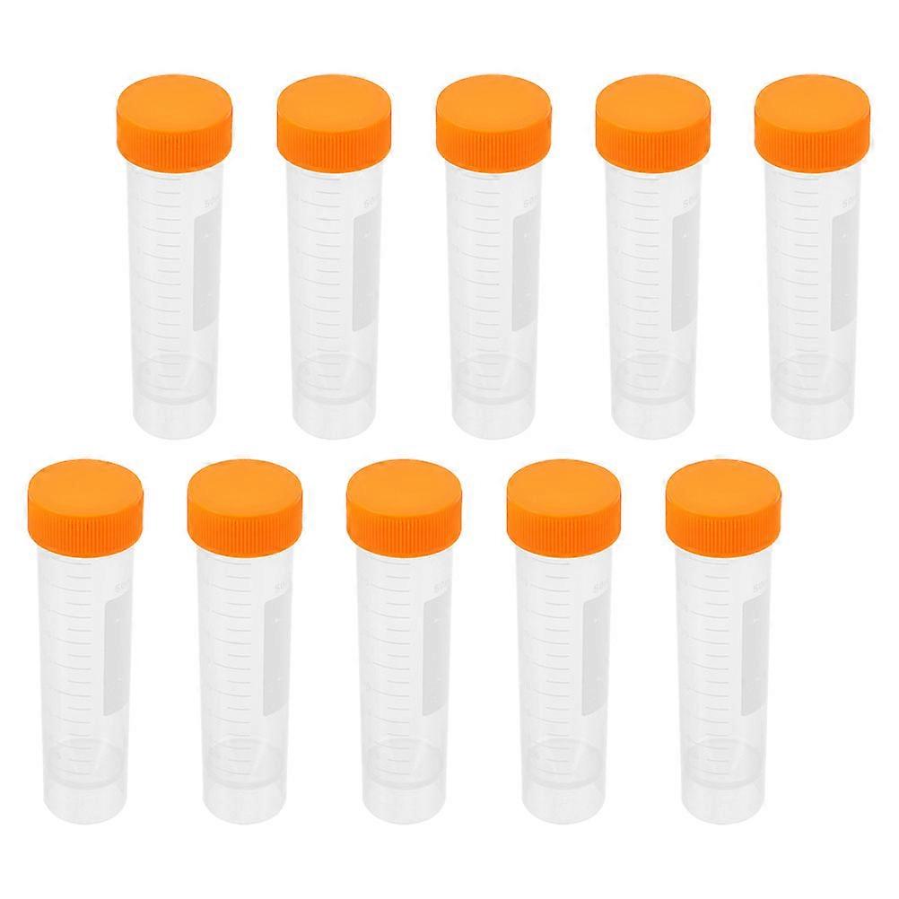 Lab Use Screw Cap 10Pcs Test Tubes for Liquid Handling