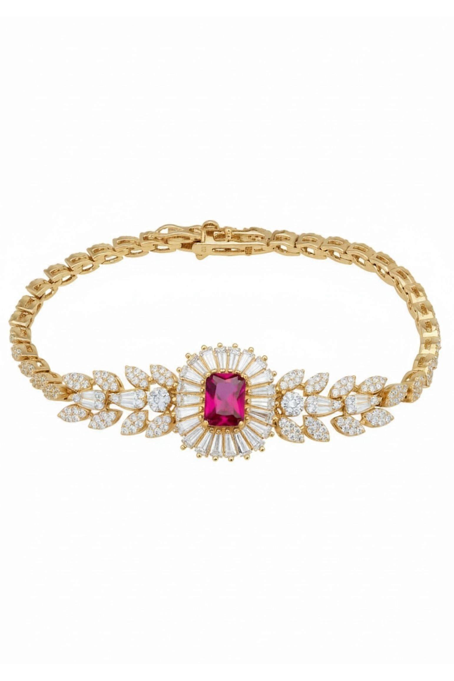 Countess Gemstone Bracelet Ruby Gold