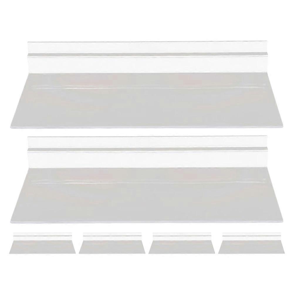 Transparent Shelves Plastic Wall Shoe Shelf for Display 6Pcs