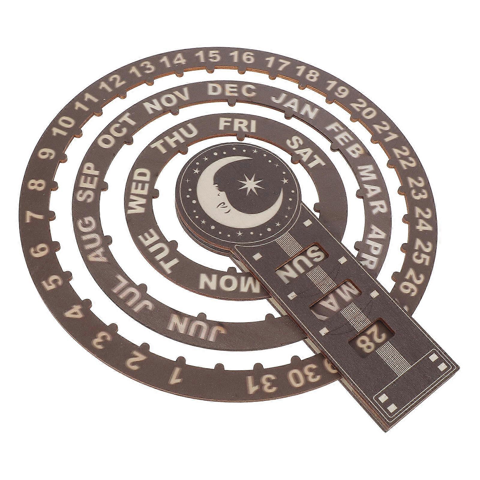 Wall Calendar Holder Creative Rotatable Disk Calendar Circular Design For Office Decor 1Set