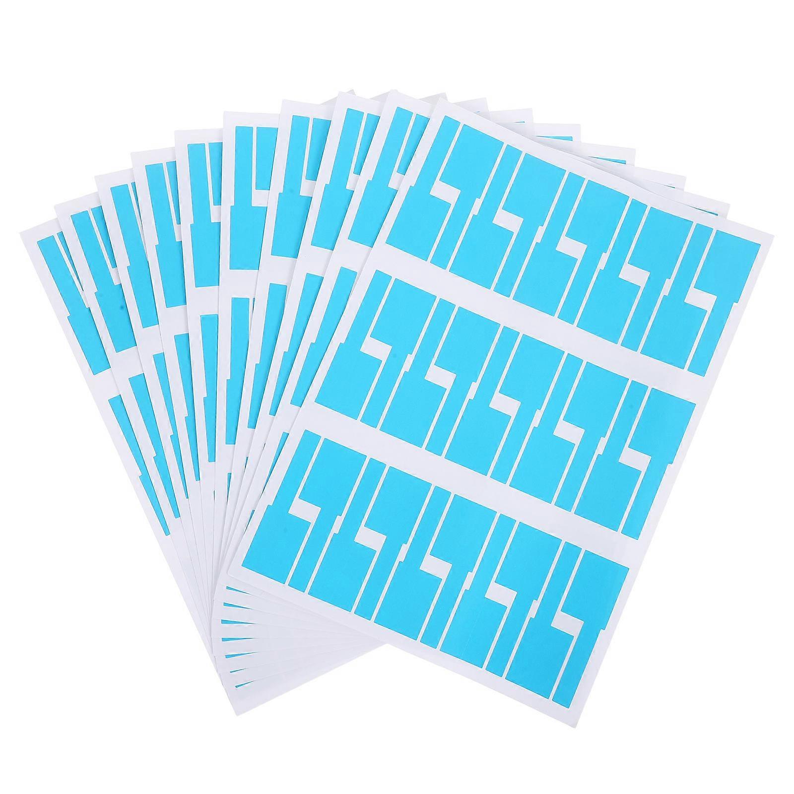 Identification Tags Sticker for Indoor Use 10Pcs Blue Cable Labels