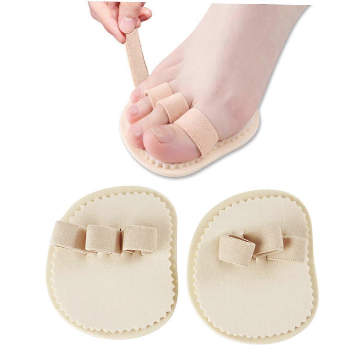 Toe Separator and Straightener Pads for Gentle ThreeToe Separation with Soft Comfortable Texture