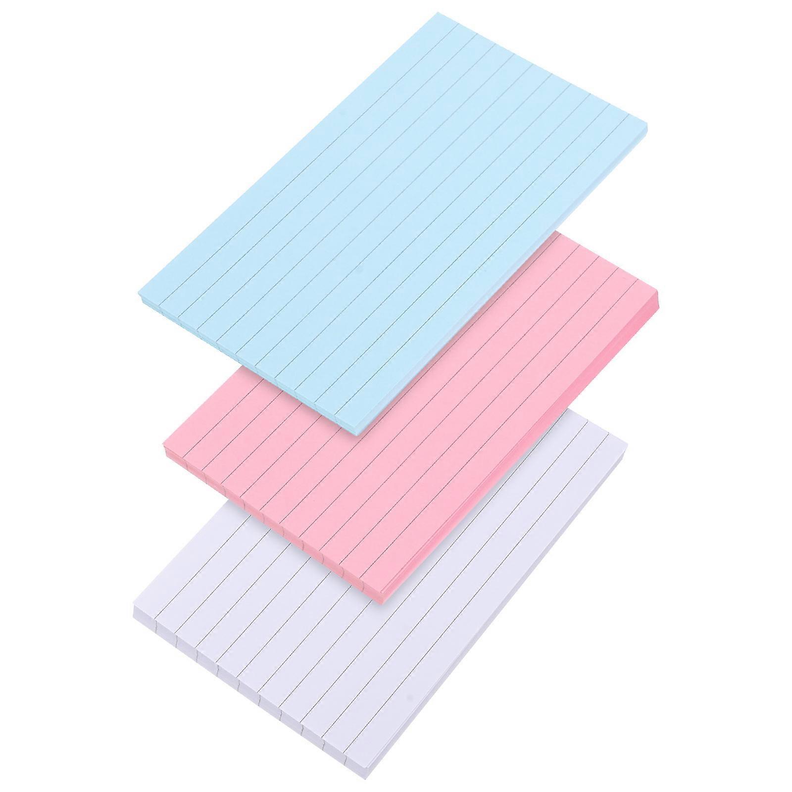 Assorted Color Memo Pads Note Pads for Students 3 Books Adhesive Notepad