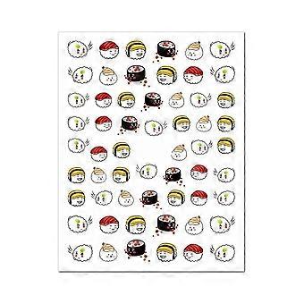 Autocollants décoratifs pour ongles en forme de sushis mignons, en vinyle autocollant, pour une manucure rapide (femmes).